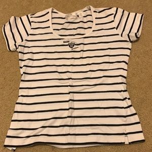 Raiders tshirt stripes Large
